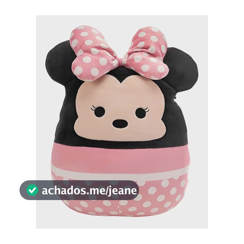 Squishmallows - Pelúcia De 17cm - Minnie Mouse Cor Rosa e Preto