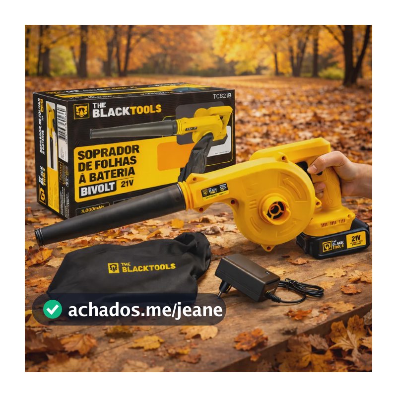 Soprador E Aspirador De Folhas Pó Portátil A Bateria 21v  Amarelo 127/220v