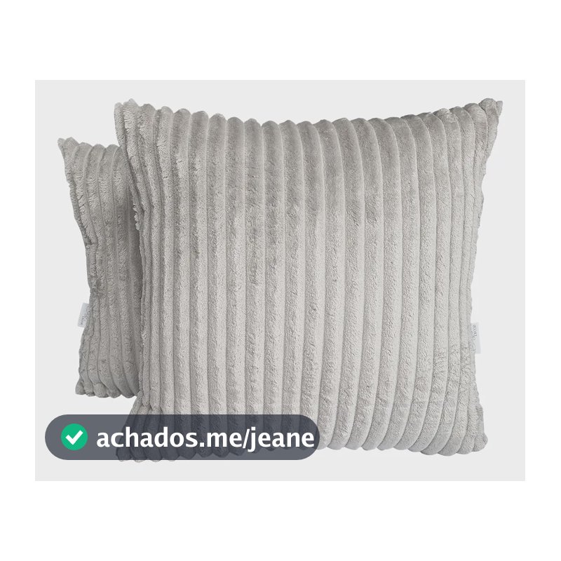 2 Capas Almofada Soft Prime 45x45cm Decor Decoração Cor Fendi GR2M