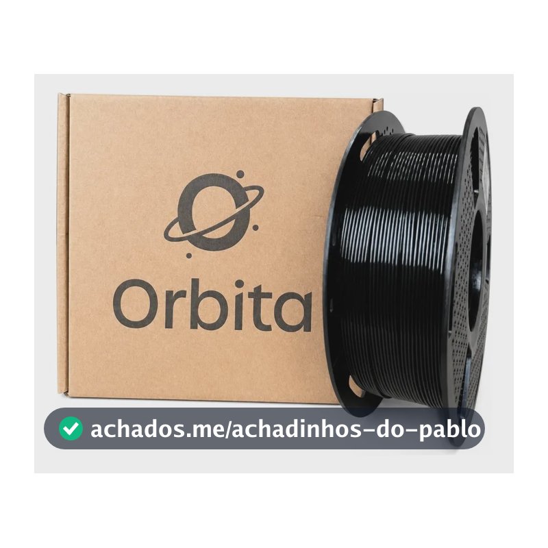 Filamento Petg Para Impressora 3d Orbita 1,75 Mm 1 Kg Preto