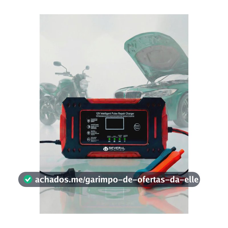 Carregador Inteligente De Bateria Automotiva Several Importados 12v Portátil Rápido Para Carro Moto E Veículos Several