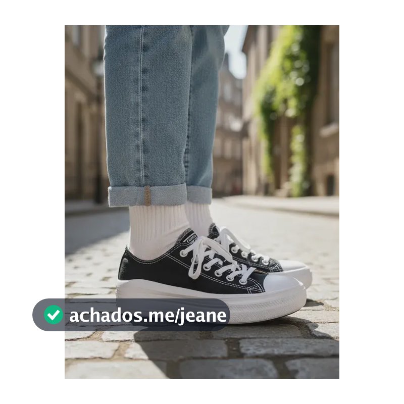 Tênis Chuck Taylor All Star Move Converse Preto/preto/branco Liso 38 Br