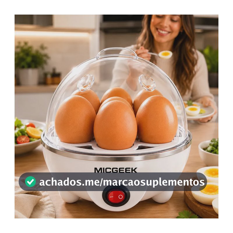 Cozedor De Ovos Automático Panela A Vapor Elétrica Legumes Elétrica Portátil Prático Rápido 7 Ovos Em 5min Micgeek