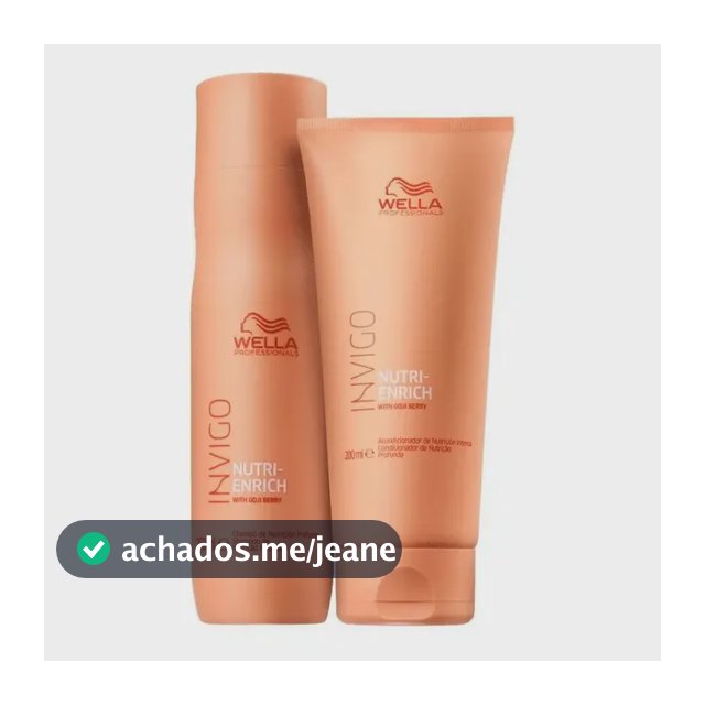 Kit Shampoo e Condicionador Wella Professionals Invigo Nutri-enrich Duo (2 Produtos)