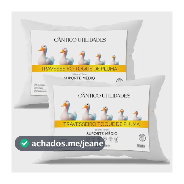 Kit 2 Travesseiro Antialérgico Macio 50x70 Fibra Siliconada Branco