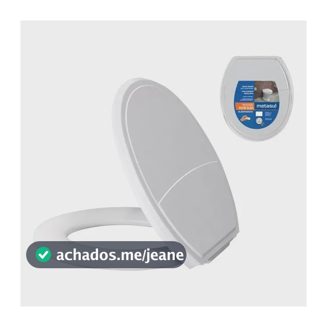Metasul Assento Sanitário Almofadado Basico Oval Universal Slim Off Cor Branco