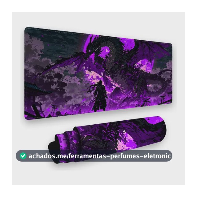 Mouse Pad Gamer Profissional  Dragão Samurai Premium 70x30