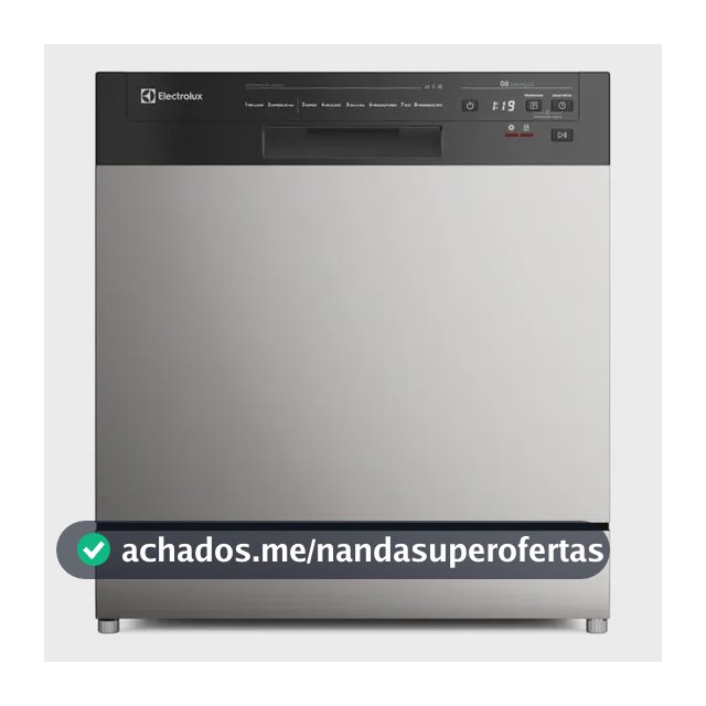 Lava-Louça Electrolux 8 Serviços Inox com Programa Lava & Seca 50 minutos LS08E Display Digital