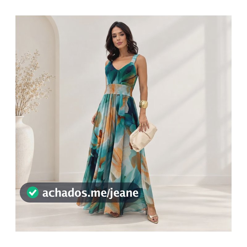 Macacão Regata Cintura Marcada Calça Pantalona Verão Verde Estampado Único 38 Ao 44