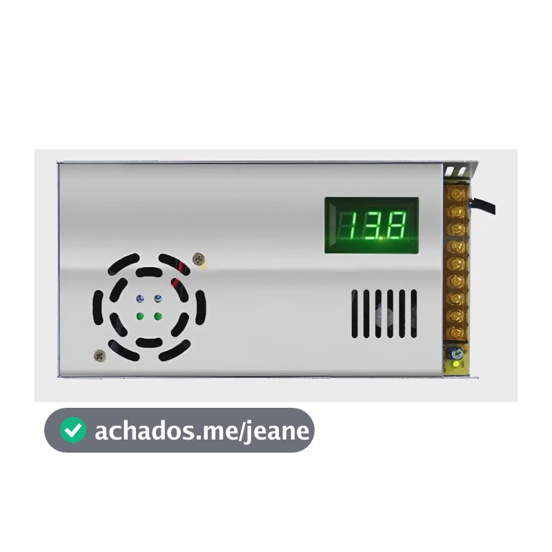 Fonte Automotiva Chaveada 13v 120amperes + Voltímetro + Cabo Verde