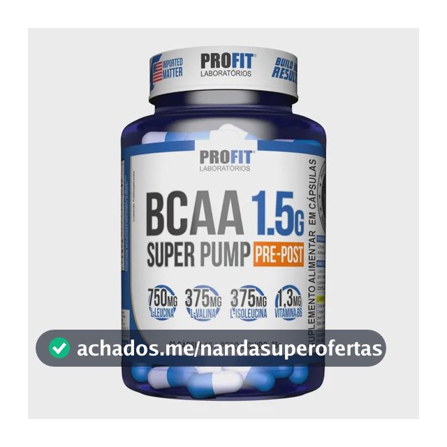 BCAA Profit Labs em cápsula Sem sabor x 1.5g de 60 un