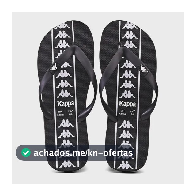 Chinelo Kappa Beach Adulto Unissex Em Borracha