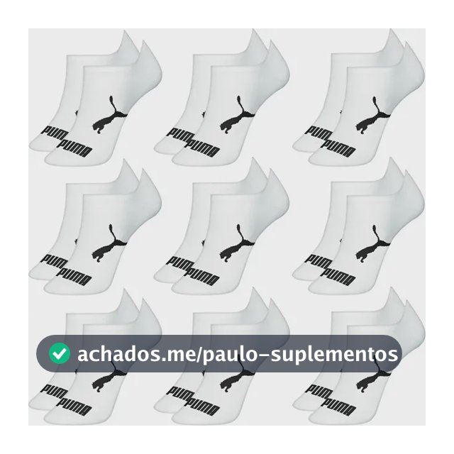 Kit 9 Pares Meias Puma Sapatilha Cano Curto Baixo Original