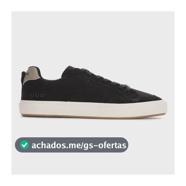 Tênis Osklen Float Lona Social Sintético Trabalho Preto 39 Br