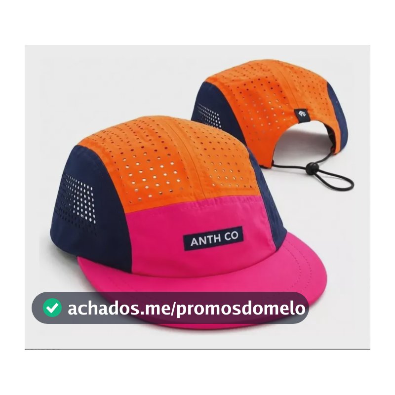 Boné Anth Co Aba Curta Cut Corrida Academia Treino Ultraleve Azul Laranja Rosa Un Liso