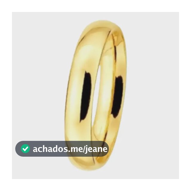 Aliança Tradicional 4mm Banhada Ouro 18k Tungstênio Avulsa