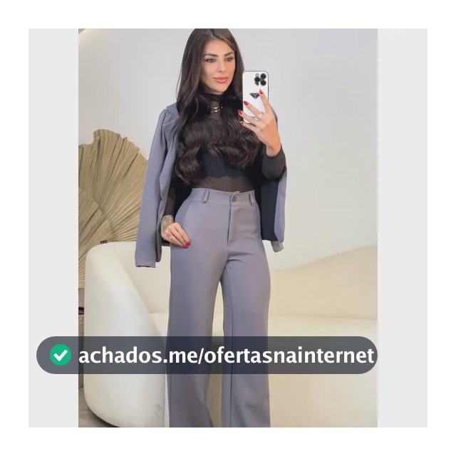 Conjunto Alfaiataria Blazer E Calça Social Premium Feminina