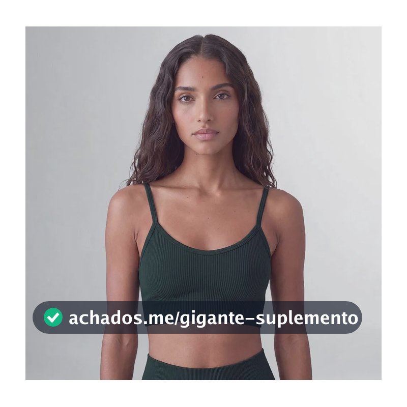 Top Fitness Seamless Alças Finas Sustentia Insider Verde Seamless G