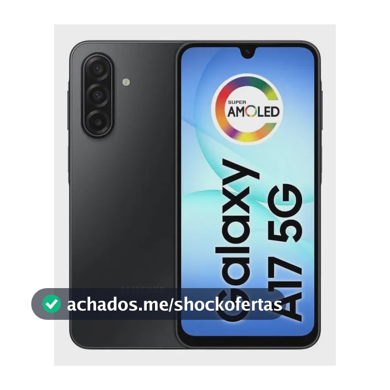 Celular Samsung Galaxy A17 5G Com IA, 128gb, 4gb Ram, Câm De 50mp, Tela De 6.7", Nfc, Ip54 - Preto