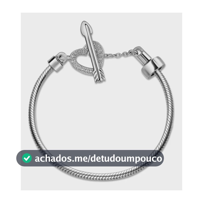 Pulseira Life Cupido Coração E Flecha Em Prata 925