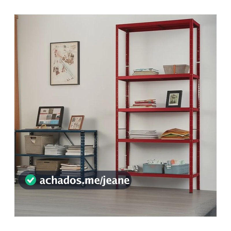 Estante Aço 6 Prateleiras Eaf013 Vermelho