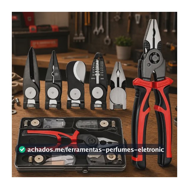 Alicate 5 Pontas Multifuncional Universal Linha Profissional Vermelho E Preto