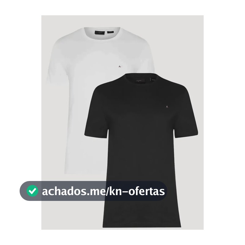 Kit Camisetas Aramis Basic Lisa Preta/branca Preto/branco M/m