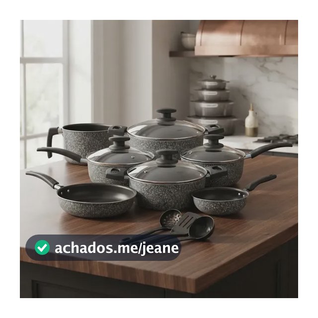 Conjunto Panelas Antiaderente 10 Peças Teflon Várias Cores