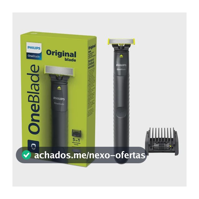 Barbeador e Aparador Elétrico Philips OneBlade com Pente 5 em 1, Sem Fio e À Prova D'Água - QP1425/10
