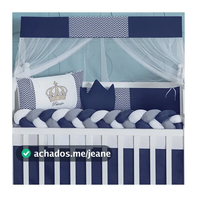 Kit Berço Completo Coroinha Menino Azul Promoção