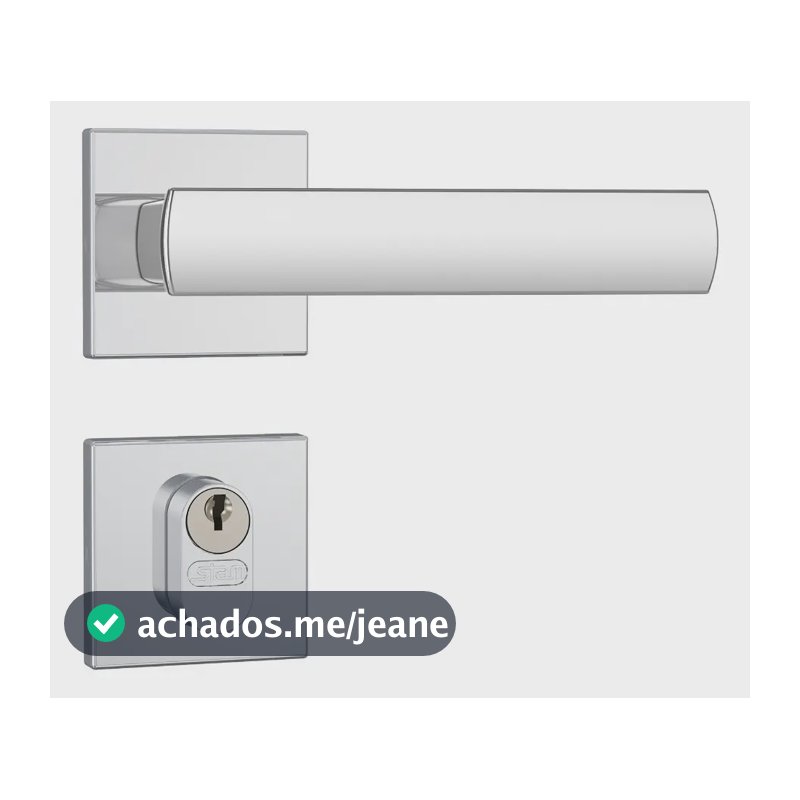 Fechadura Porta Externa 803/35 Cromado Roseta Aço Inox Stam