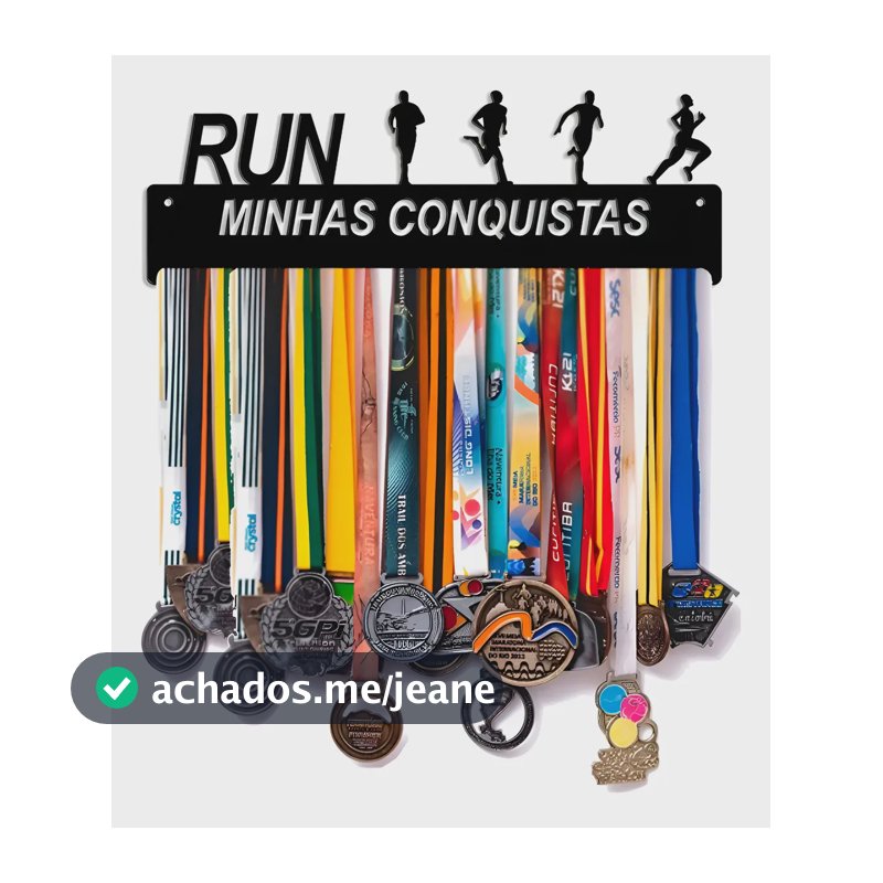 Porta Medalhas Corrida De Rua Masculino Suporte Medalhas Preto