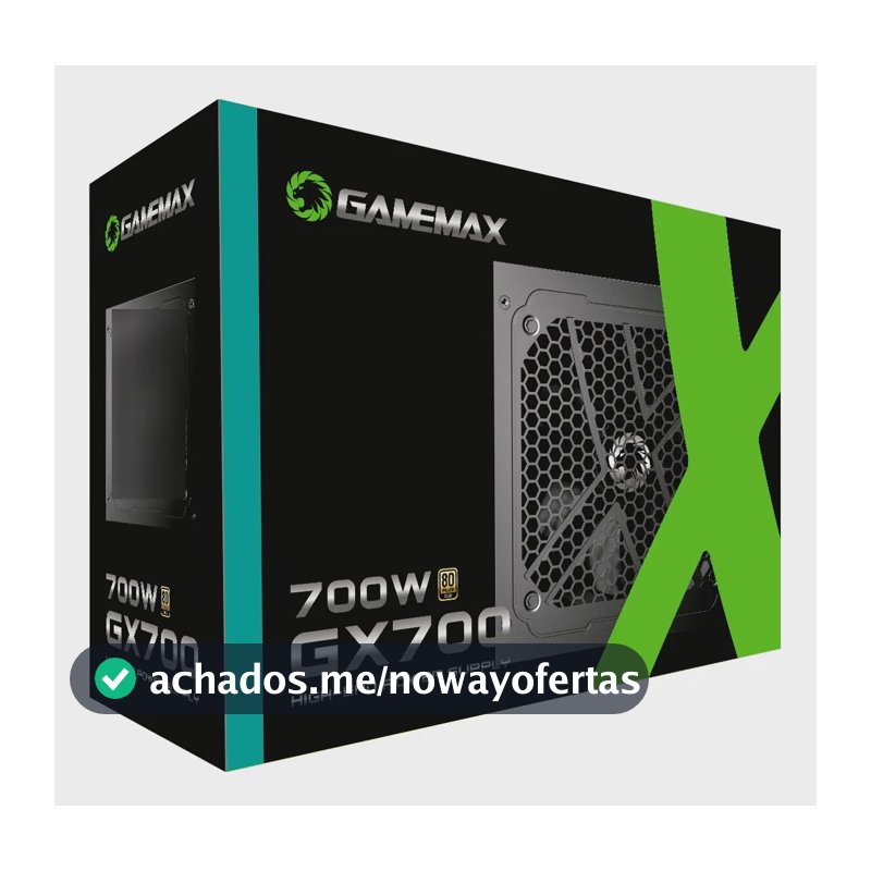 GameMax GX-Series GX700WBKPSS7710BR fonte de alimentação 80 plus gold 700w black cor preto