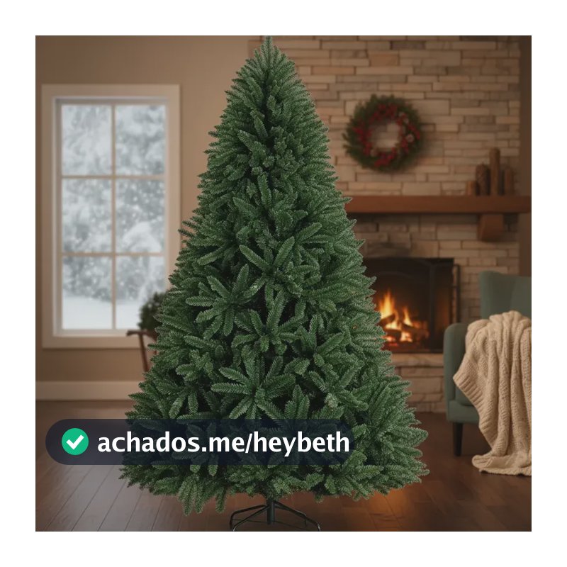 Árvore De Natal Verde De 210 Cm Com 1800galhos,base De Ferro Verde