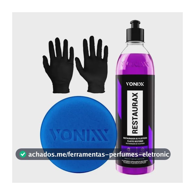 Restaurador de Plásticos Vonixx Restaurax 500ml Revitaliza e Protege