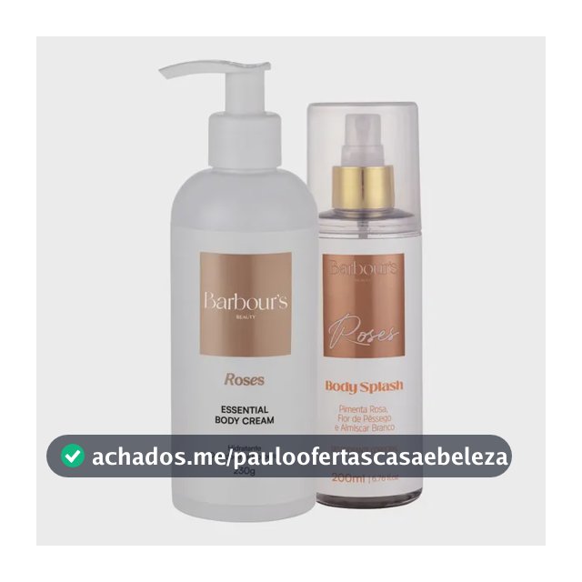 Kit Body Splash E Hidratante Roses Barbour's
