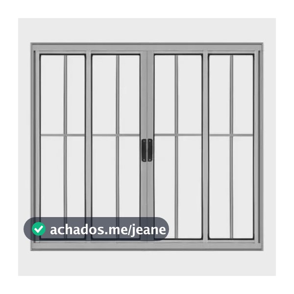 Janela Vitro 4 Folhas 1,00x1,00 Aluminio Brilhante C/g Prateado