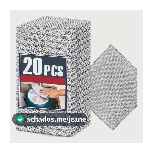 Esponja Fibra Metálica Multiuso Cozinha Kit 20 Peças Variation