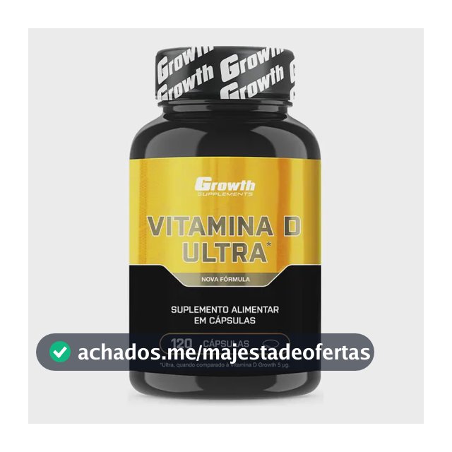 Vitamina D Ultra 2000ui 120 Caps Growth Supplements Sem Sabor