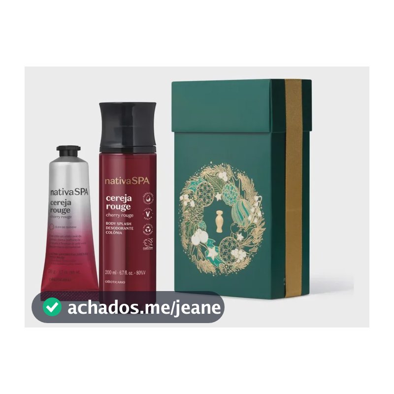 Kit Presente Feminino Splash Nativa Spa Cereja Rouge