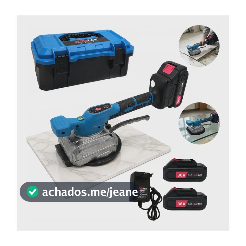 Maquina De Assentar Piso Porcelanato 36v 2 Baterias Sem Fio 127/220v