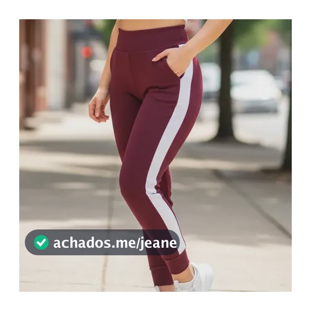 Calça Feminina Jogger Listrada Crepe Outono Inverno Slim Fit
