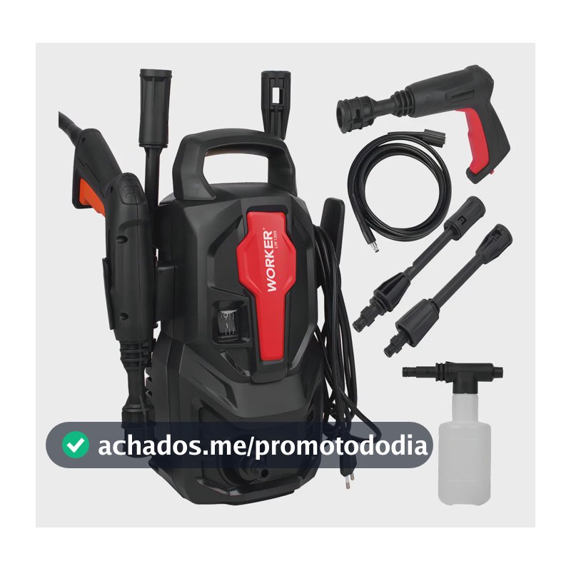 Lavadora De Alta Pressão Potente 1305lbs Kit Shampoo Worker
