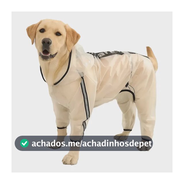 Capa De Chuva Transparente Com Reflexo Para Cachorros