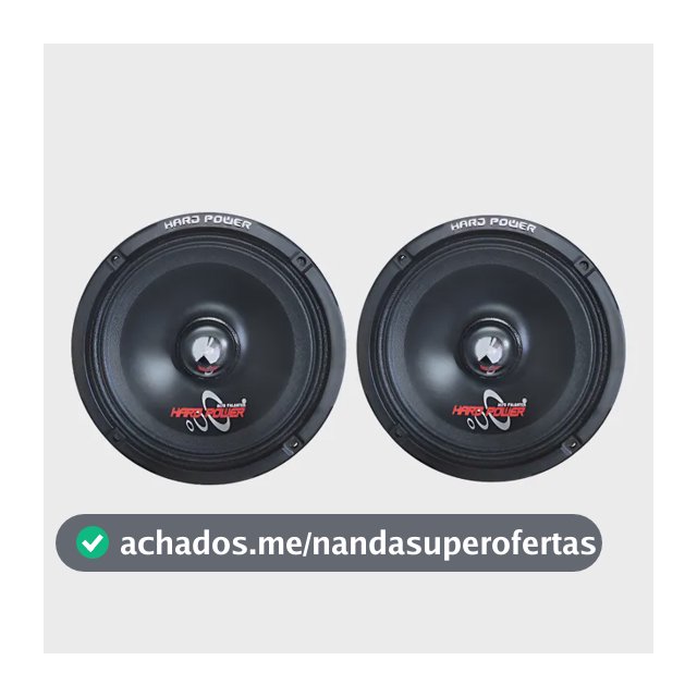 Hard Power Hp 200mb 6 Pol 200w Rms 4 Ohms Par Médio Grave Preto
