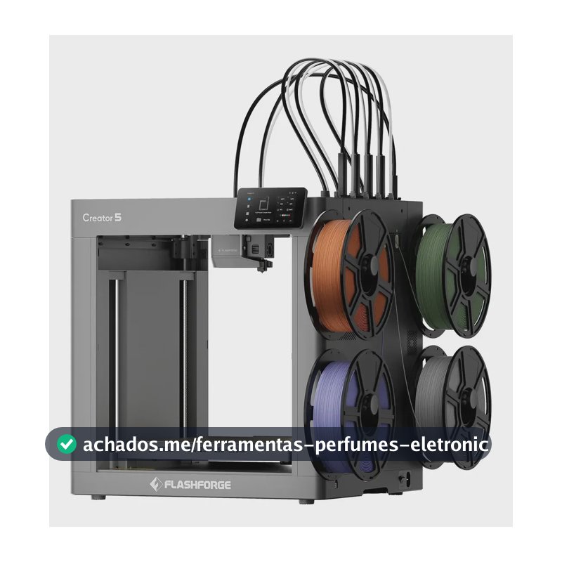 Impressora 3d Flashforge Creator 5 Com 4 Bicos Multicolor Cinza