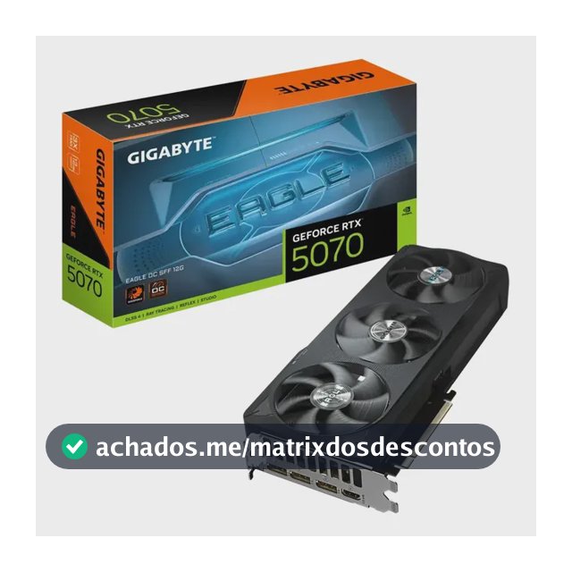 Placa De Vídeo Gigabyte Rtx 5070 Eagle Oc Sff 12gb Gddr7