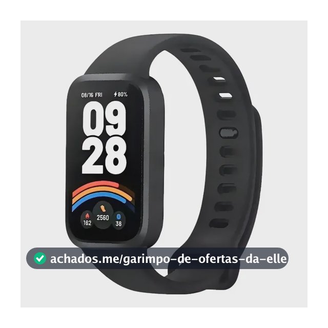 Xiaomi Smart Band Mi Band 9 Active Relógio Preto Lisa