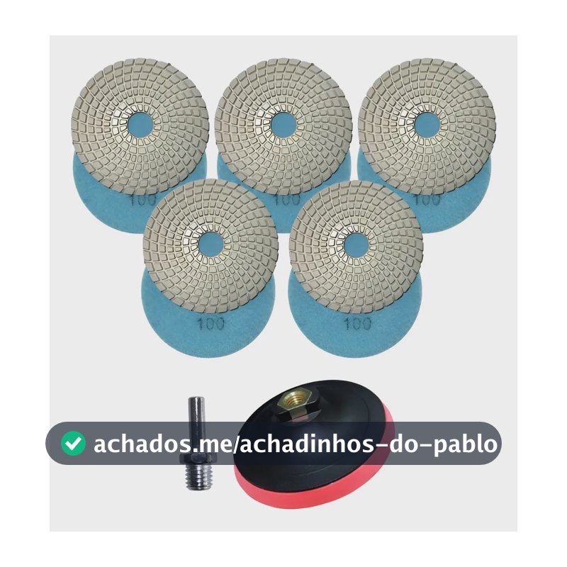 Kit 5 Lixas Grão 100 Para Porcelanato E 1 Suporte Acabamento 0