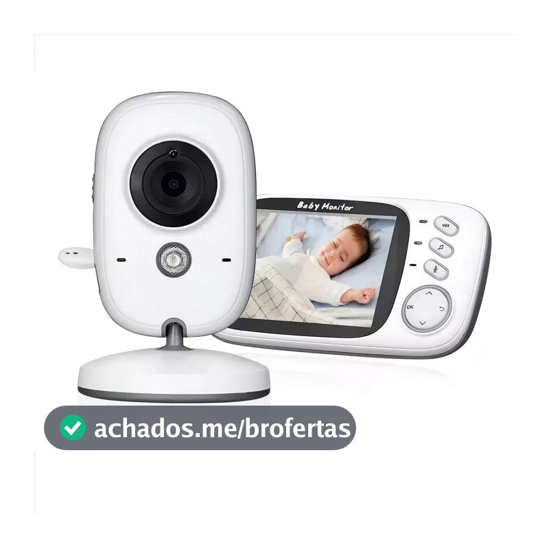 Baba Eletrônica Baby Monitor Vb603 Visão Noturna Dual Audio Cor Branco Estary Shop